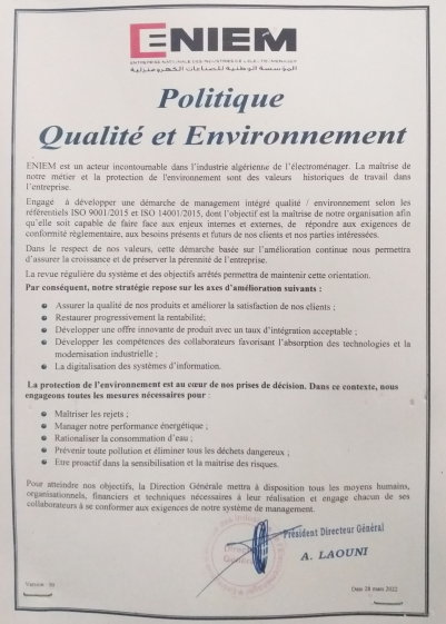 Politique ENIEM